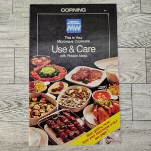 Corning Microwave Cookware Use & Care with Recipe Ideas Vtg Booklet VERY GOOD